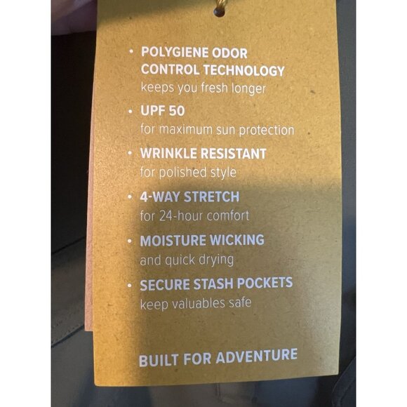 Orvis XL Army Green Button Down Utility Drawstring Waist Short Dress Zip Pockets - Picture 9 of 13